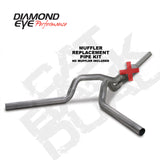 Diamond Eye KIT 4in CB MFLR RPLCMENT PIPE DUAL SS: 2004.5-2007.5 DODGE CUMMINS 600 - K4236S-RP