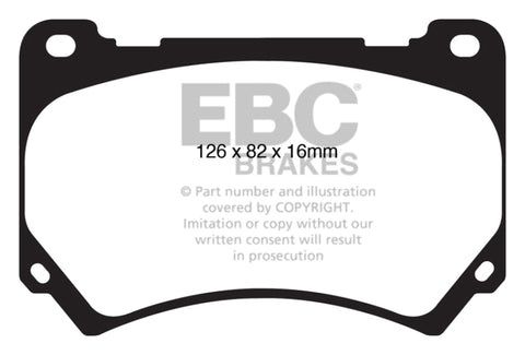 EBC 11+ Hyundai Equus 4.6 Ultimax2 Front Brake Pads - UD1396