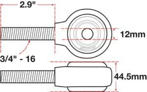 SPC Performance xAxis Rod End Ball Joint - 15793