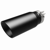 MagnaFlow Tip Stainless Black Coated Single Double Round Single Outlet 5in Dia 4in Inlet 13in L - 35240