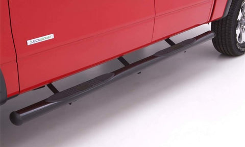 Lund 2019 Chevy Silverado 1500 Crew Cab (Rocker Panel) 4in. Oval Straight Steel Nerf Bars - Black - 23610546