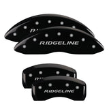 MGP 4 Caliper Covers Engraved Front & Rear Ridgeline Black Finish Silver Char 2019 Honda Ridgeline - 20213SRGLBK