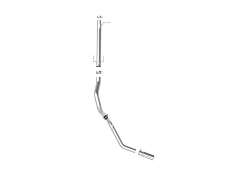 aFe Apollo GT Series 3-1/2in 409 SS Axle-Back Exhaust 17-20 Ford F-250/F-350 Polished Tip No Muffler - 49-43116NM-P