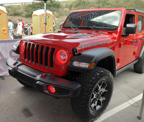 Oracle Jeep Wrangler JL/Gladiator JT LED Surface Mount Headlight Halo Kit - White - 1214-001