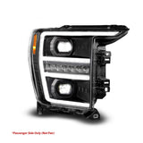 ANZO 21-23 Ford F150 LED Projector Headlight w/Switchback+Sequential - Black (Passenger Side Only) - 111594-R