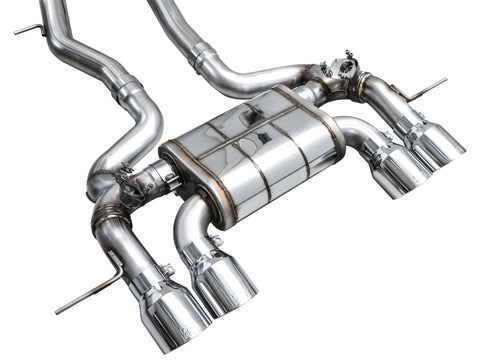AWE Tuning 23-24 BMW G87 M2 SwitchPath Edition Exhaust - Chrome Silver Tips - 3025-42487