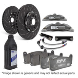 EBC Racing 12-17 Ford Fiesta ST MK7 1.6L Turbo Anodized Apollo-4 Calipers 300mm Rotors Front BBK - BBK007R-1FR