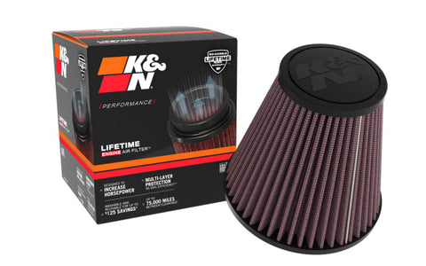 K&N Universal Clamp-On Air Filter 6in Base x 3.5in Top x 6.3125in H - RU-5296