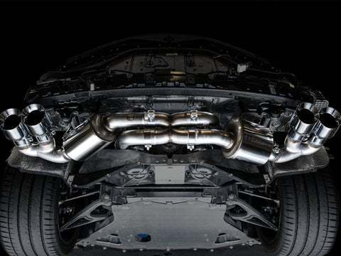 AWE Tuning 2020 Chevrolet Corvette (C8) Touring Edition Exhaust - Quad Chrome Silver Tips - 3015-42151