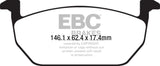 EBC 2017+ Volkswagen Golf Mk7 1.8L Turbo Ultimax2 Front Brake Pads - UD1968