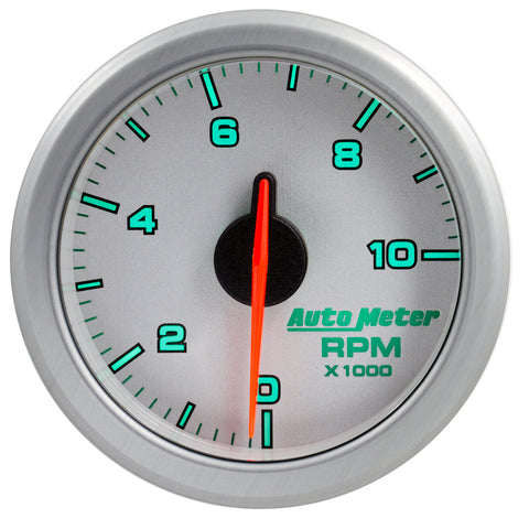 Autometer Airdrive 2-1/6in Tachometer Gauge 0-10K RMP - Silver - 9197-UL