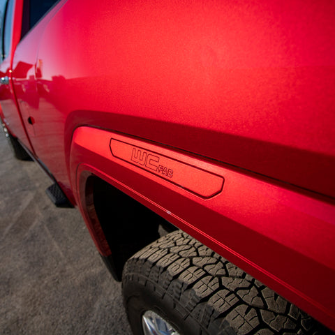 Wehrli 2020+ GMC 2500/3500HD Fender Flare Marker Light Delete Kit w/o Logo - Raw Finish - WCF100391