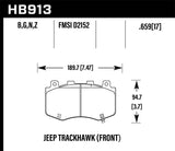Hawk 18-19 Jeep Grand Cherokee Trackhawk HP+ Front Brake Pads - HB913N.659