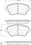 StopTech 14-18 Ford Fiesta Street Performance Front Brake Pads - 308.17300