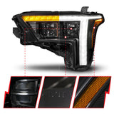 ANZO 22-24 Toyota Tundra (w/Factory LED Refl.) Z-Series Full LED Proj Headlights - Pass. Side ONLY - 111599X-R