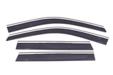 AVS 11-18 Jeep Grand Cherokee Ventvisor Low Profile Deflectors 4pc - Smoke w/Chrome Trim - 794015