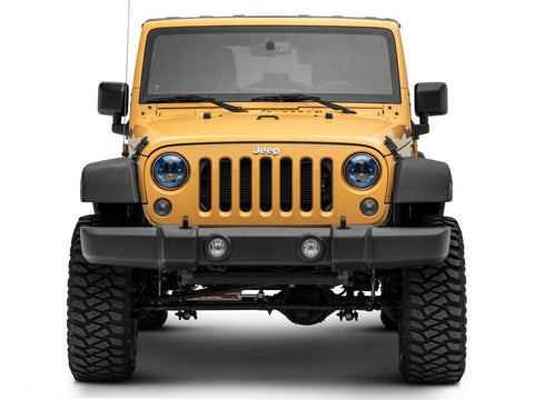 Raxiom 07-18 Jeep Wrangler JK 7-In LED Headlights- BlueHousing- Clear Lens - J154696