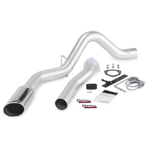 Banks Power 07-10 Chevy 6.6L LMM ECSB-CCLB Monster Exhaust System - SS Single Exhaust w/ Chrome Tip - 47784