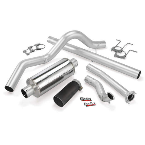 Banks Power 94-97 Ford 7.3L ECLB Monster Exhaust System - SS Single Exhaust w/ Black Tip - 46298-B