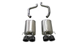Corsa 2009-2013 Chevrolet Corvette (C6) 6.2L Black Xtreme Axle-Back Exhaust w/4.5in Tips - 21012BLK