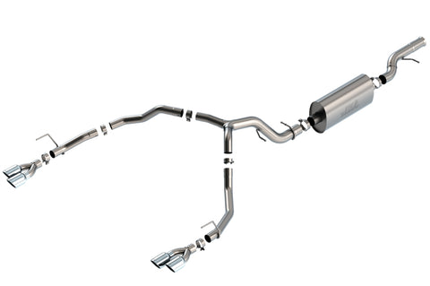 Borla 21-22 Chevrolet Tahoe 6.2L V8 2/4WD 4DR Brushed T-304 Stainless Steel Touring Cat-Back Exhaust - 140858