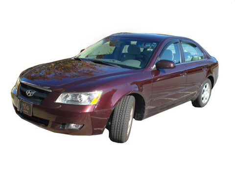 AVS 05-10 Hyundai Sonata (Old Body Style) Ventvisor Outside Mount Window Deflectors 4pc - Smoke - 94206