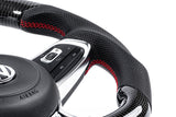 APR 15-26 Volkswagen Golf R/GTI/Jetta (MK7) Carbon Fiber/Red Stitch Steering Wheel (For Paddles) - MS100201