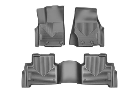 Husky Liners 2022 Jeep Grand Cherokee (New Style) Weatherbeater Black Front & 2nd Seat Floor Liner - 95411