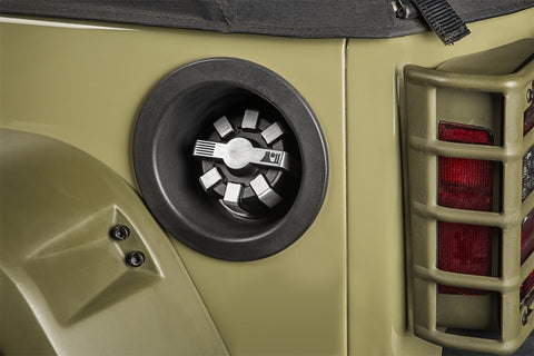 Rugged Ridge 01-20 Jeep Wrangler JK/JL / 2020 Gladiator JT Brushed Aluminum Elite Fuel Cap - 11229.11