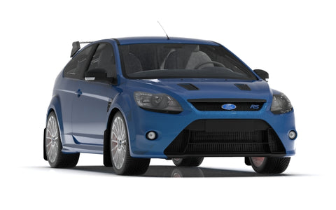 Rally Armor 09-11 Ford Focus MK2 RS Black UR Mud Flap Orange Logo - MF56-UR-BLK/OR