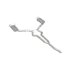 MagnaFlow Cat Back, SS, 2.5in, Street, Dual Split Polished 4.5in Tips 2015 Ford Mustang Ecoboost - 19097