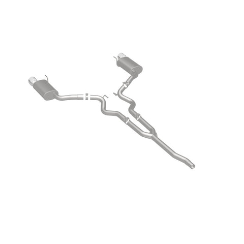 MagnaFlow Cat Back, SS, 2.5in, Street, Dual Split Polished 4.5in Tips 2015 Ford Mustang Ecoboost - 19097