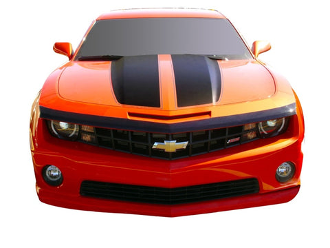 AVS 10-15 Chevy Camaro (Grille Fascia Mount) Aeroskin Low Profile Acrylic Hood Shield - Smoke - 322017