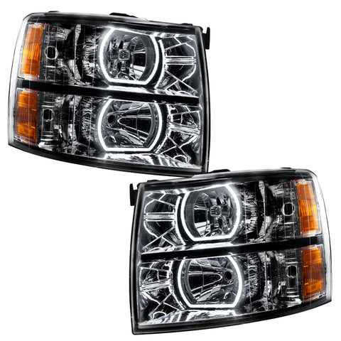 Oracle 07-13 Chevy Silverado SMD HL - Blk - Square Style - ColorSHIFT w/ 2.0 Controller - 8189-333