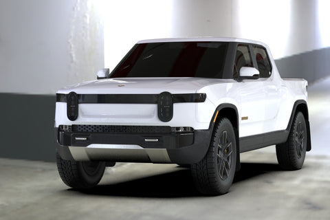 Rally Armor 22-25 Rivian R1T Black UR Mud Flap w/Dark Grey Logo - MF18-UR-BLK/DGRY