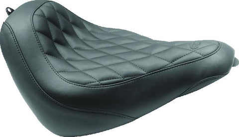 Mustang 18-21 Harley Softail Slim Wide Tripper Solo Seat Diamond Stitch - Black - 83047