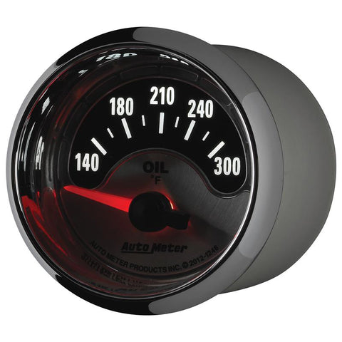 Autometer American Muscle 2-1/16in Short Sweep Electric 140-300 Deg F Oil Temp Gauge - 1248