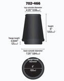 Airaid Universal Air Filter - Cone 6 x 7 1/4 x 4 3/4 x 6 - Blue SynthaMax - 702-466