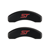 MGP 4 Caliper Covers Engraved Front & Rear No bolts/ST Red finish silver ch - 10119SST1RD