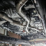 Stainless Works 2018 Jeep TrackHawk 6.2L 3in Catback System X-Pipe Turbo S-Tube Muffler Stock Exit - JEEP1862CB-S