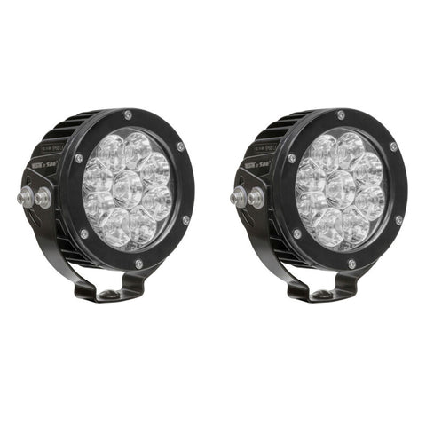 Westin Axis LED Auxiliary Light 4.75 inch Round Spot w/3W Osram (Set of 2) - Black - 09-12007A-PR