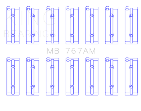 King Toyota 2M/4M/5ME/5MGE/7MGE/7MGTE (Size STD) Main Bearing Set - MB767AM