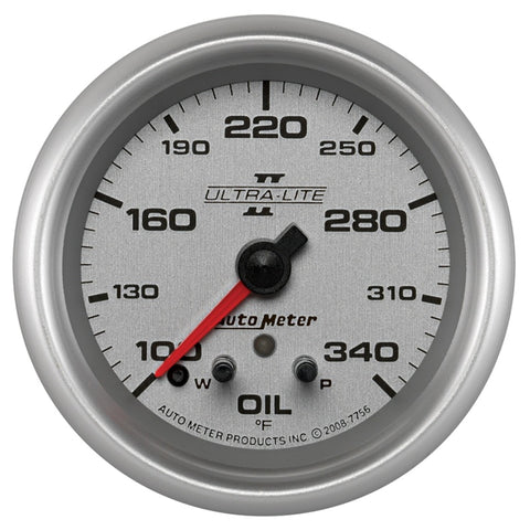 Autometer Ultra-Lite II 2-5/8in 340 Deg F Stepper Motor w/ Peak & Warn Oil Temp Gauge - 7756