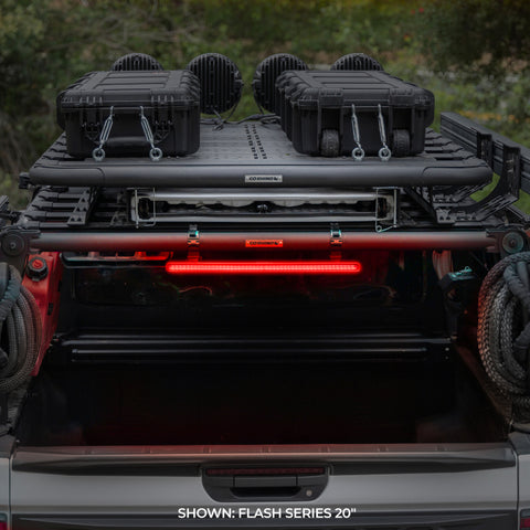 Go Rhino Xplor Flash Series Sgl Multi Function LED Light Bar (Track Mount) 20in. - Blk - 750002014CBS