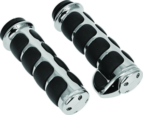 Kuryakyn ISO Grips With Throttle Boss Throttle-By-Wire Chrome - 6228