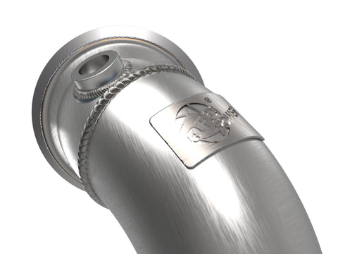 aFe Power Twisted Steel Down Pipe 3in 304 Stainless Steel w/ Cat 15-18 VW Golf R MKVII L4-2.0L (t) - 48-36411-1YC
