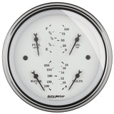 AutoMeter Gauge Quad 3-3/8in. 0 Ohm(e) to 90 Ohm(f)Elec Old Tyme White - 1614