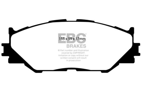 EBC 06-08 Lexus IS250 2.5 Ultimax2 Front Brake Pads - UD1178