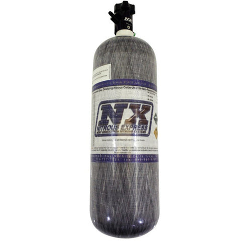 Nitrous Express Composite Bottle w/Lightning 500 Valve -6 Bottle Nipple (6.79 Dia. x 23.25 Tall) - 11152-6