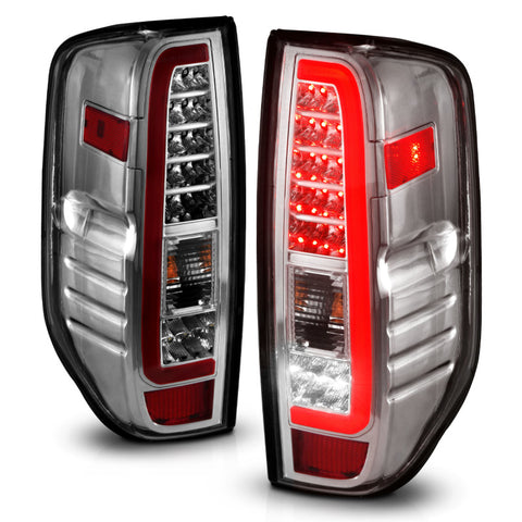 ANZO 2005-2021 Nissan Frontier LED Taillights Chrome Housing/Clear Lens - 311445